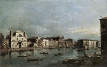 Francesco Guardi : The Grand Canal with Santa Lucia and the Scalzi